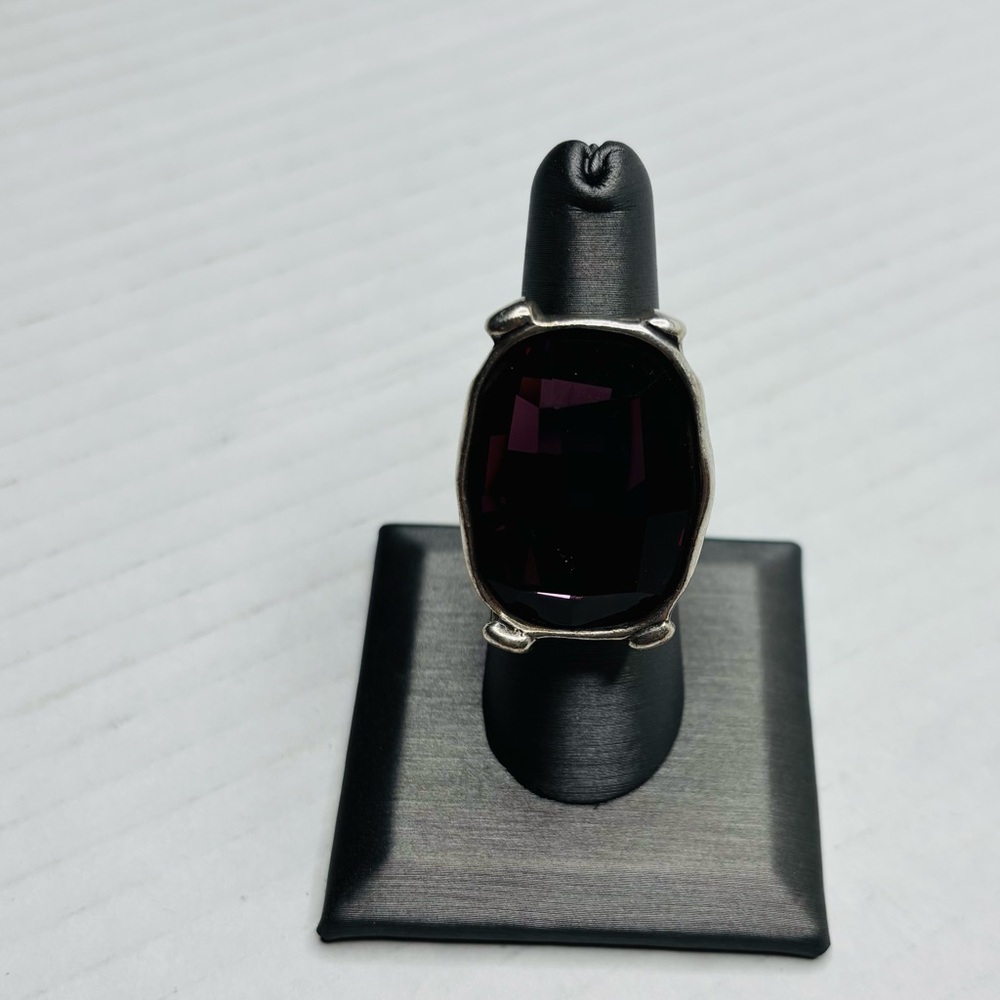 UNO DE 50 Agarrate Large Fuchsia Elements Crystal Ring Size 7